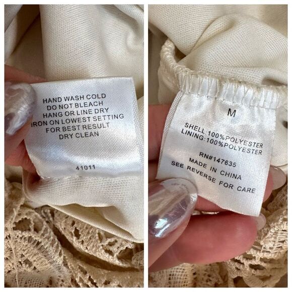 Romeo & Juliet Couture Crochet Lace Vintage Flair Dress Size Medium - Picture 16 of 16